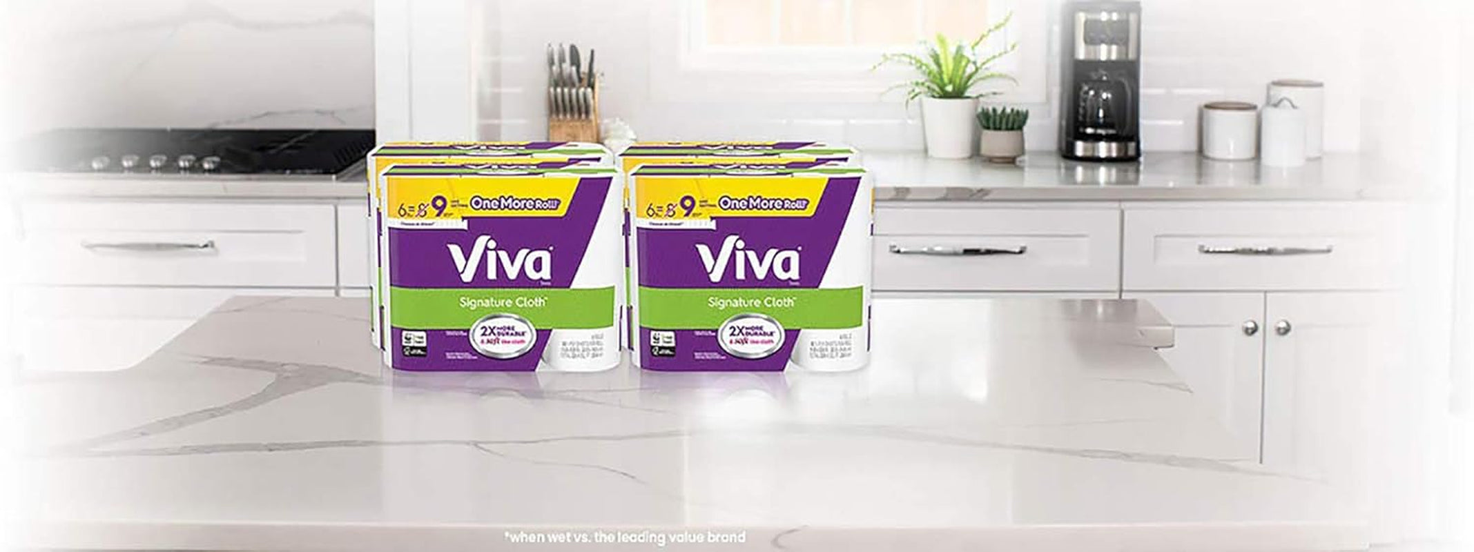 Signature Cloth Choose-A-Sheet Paper Towels, Soft & Strong Paper Towels for Ultimate Clean, White, 6 Big Rolls (Equal to 9 Regular Rolls)