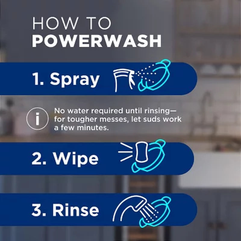 Dawn Platinum plus Powerwash Dish Spray Bottle Set, Fresh Scent, 1 Spray Bottle + 2 Refills, 64.5 Fl. Oz.
