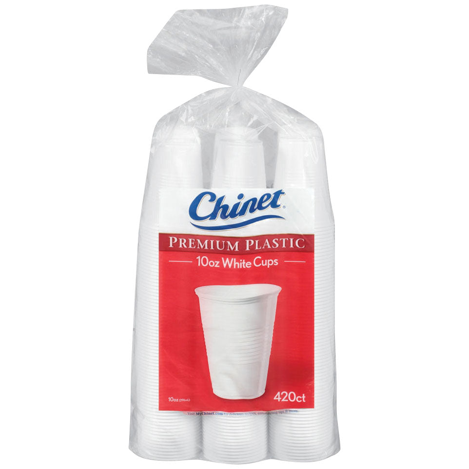 Premium 10 Oz Plastic Cup, White, 420-Count