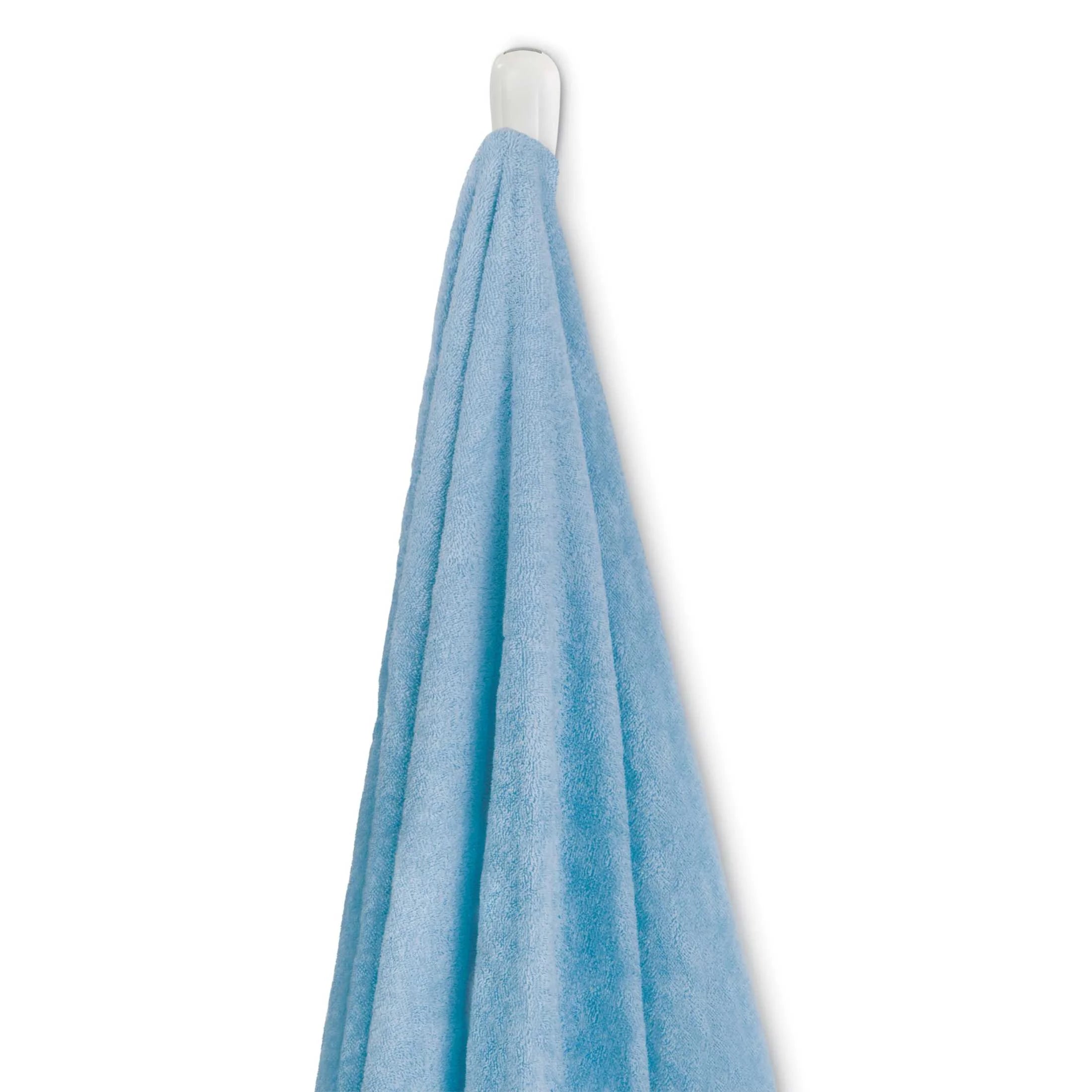 Bath Hook, White, Large, 1 Wall Hook, 2 Water Resistant Strips, Hang Robes or Loofahs