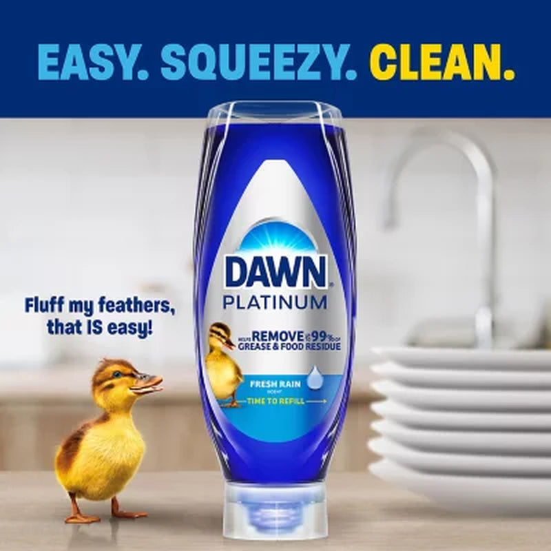 Dawn Platinum EZ- Squeeze Liquid Dish Soap, Lemon, 3 Ct., 61.5 Fl. Oz.