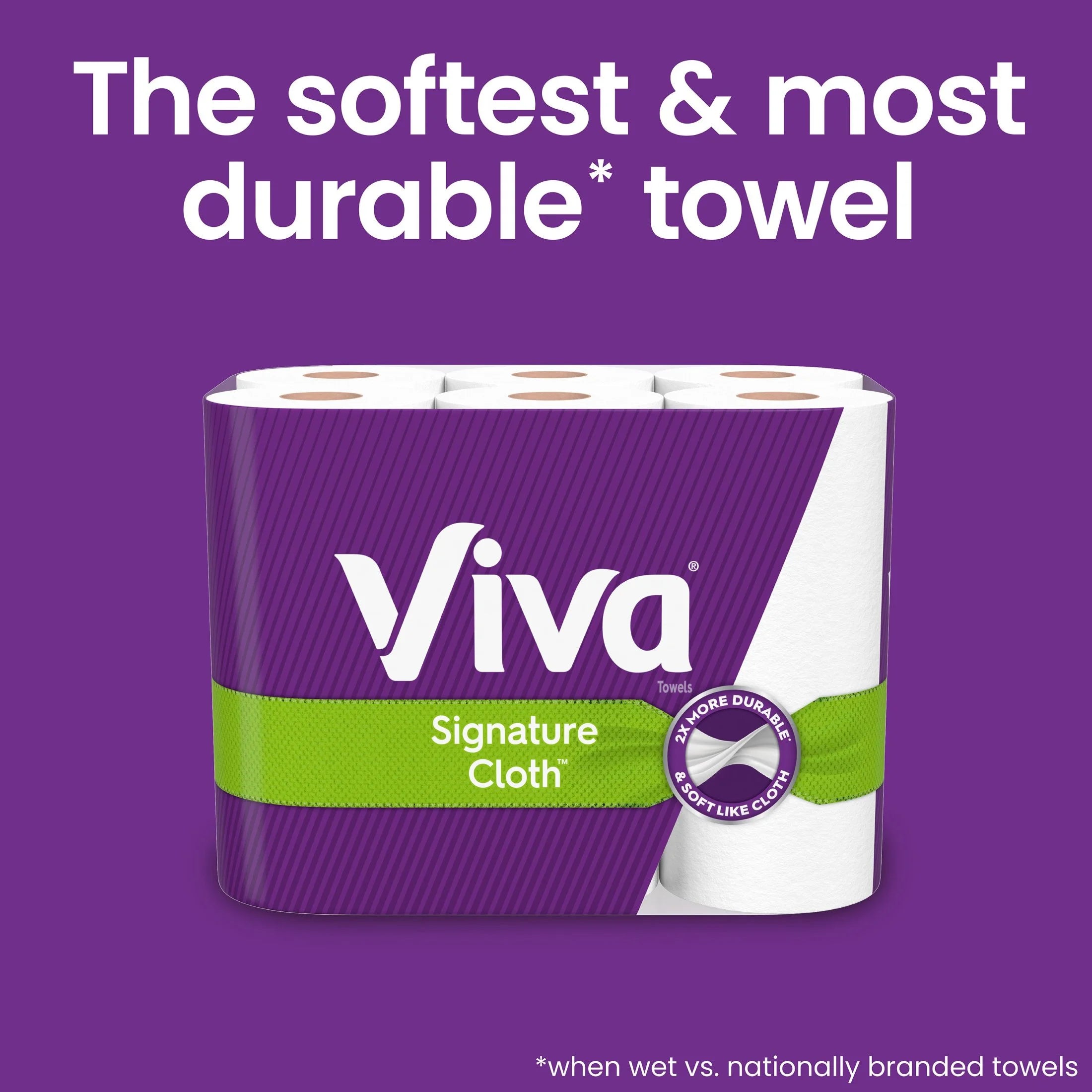 Signature Cloth Paper Towels, 8 Triple Rolls