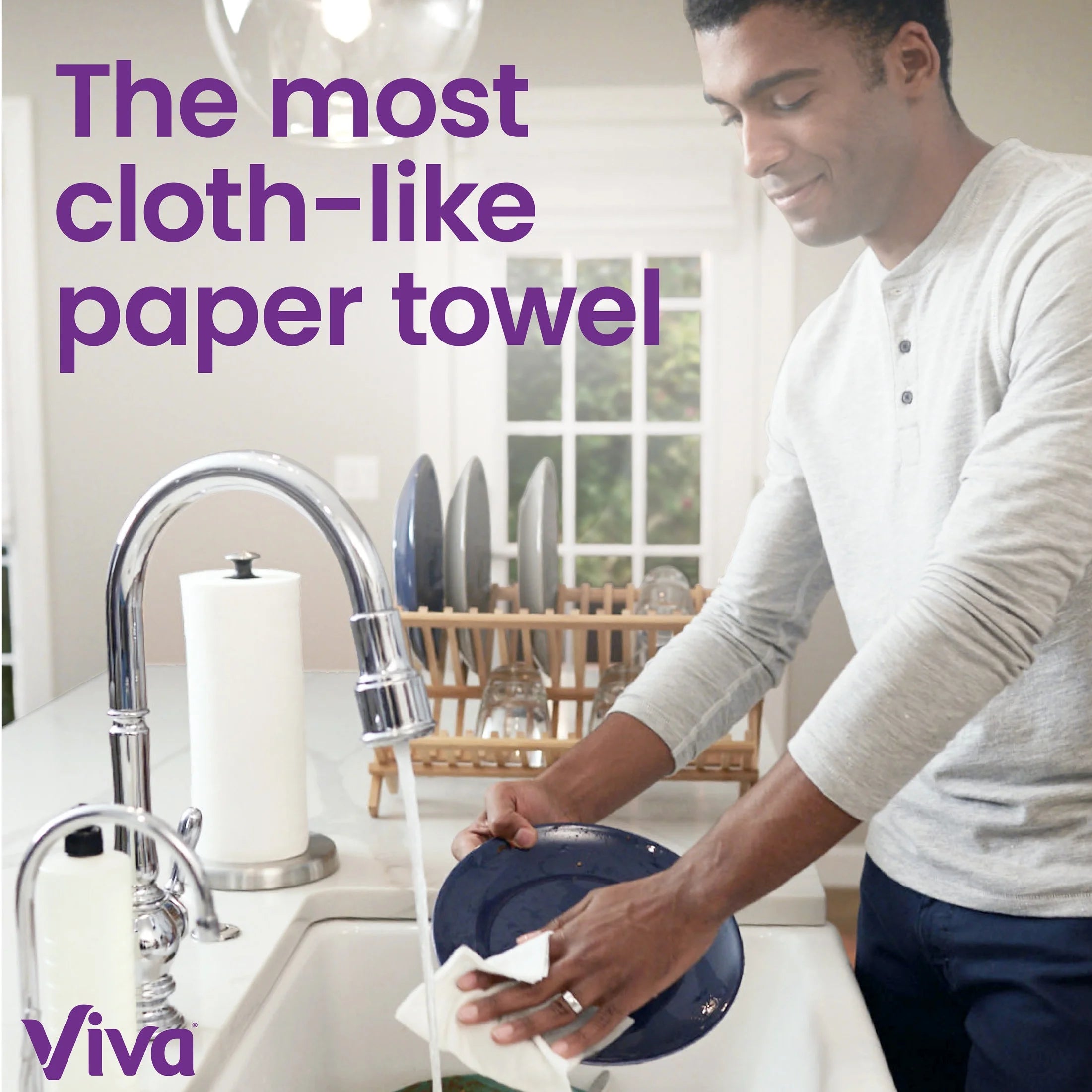 Signature Cloth Paper Towels, 6 Double Rolls, 86 Sheets per Roll