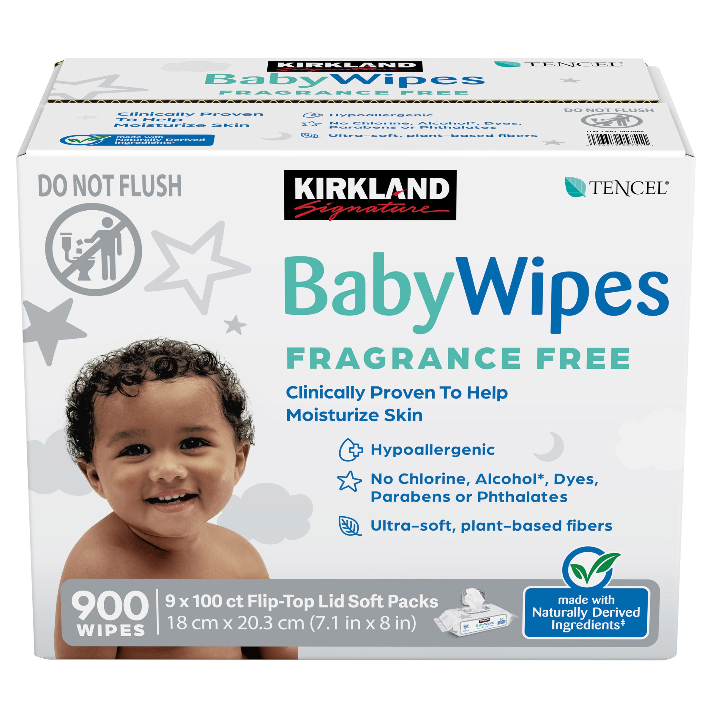 Baby Wipes Fragrance Free, 900-Count
